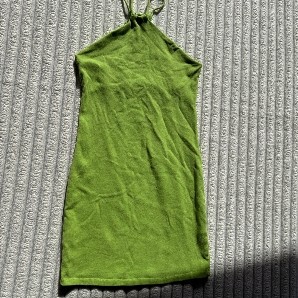 Zara Green Halter Sheath Dress Night Out